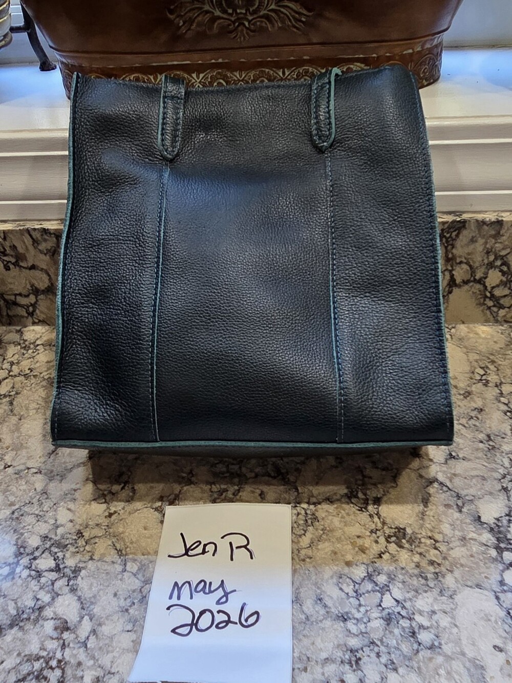 Portland Leather Lagoon NS Lola Crossbody Tote - Picture 2 of 6